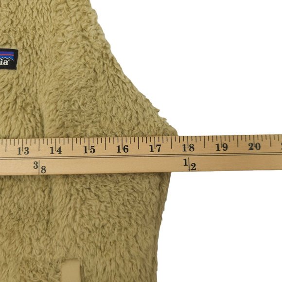 Patagonia Los Gatos Vest Womens Size M High Pile Fleece Full Zip Khaki 25215 - Picture 3 of 12